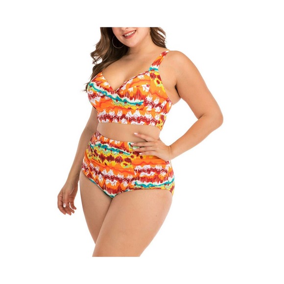 Plus size two piece swimsuit women beach wear - Picture 4 of 7